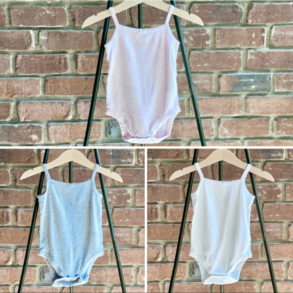 6-12M Gap Girls Tank Bodysuits 3 Pack